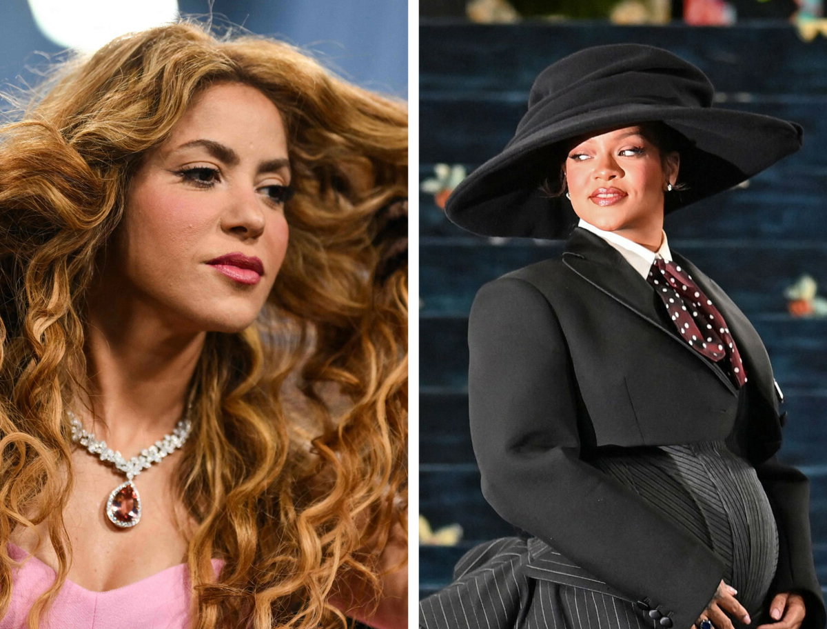 Ciężarna Rihanna sensacją na Met Gali 2025. Niewiarygodne, jak podsumowała ją Shakira, fot: ANDREA RENAULT/AFP/East News