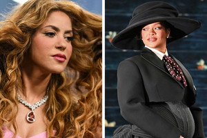 Ciężarna Rihanna sensacją na Met Gali 2025. Niewiarygodne, jak podsumowała ją Shakira, fot: ANDREA RENAULT/AFP/East News