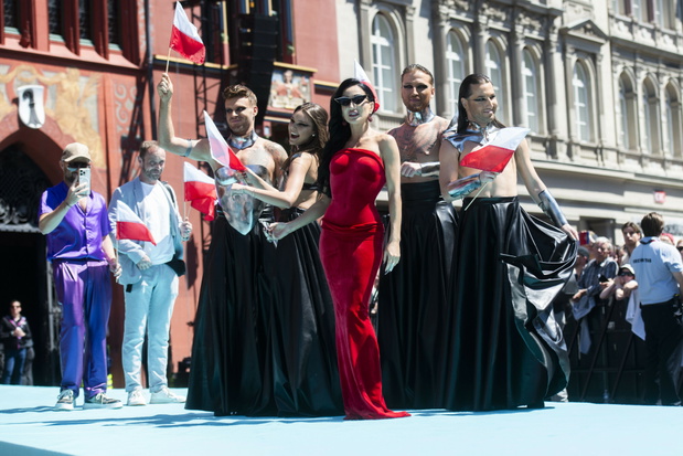 Justyna Steczkowska na ceremonii otwarcia Eurowizji 2025