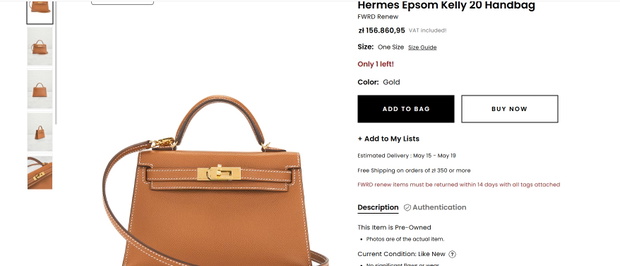 Mikro torebka Hermes