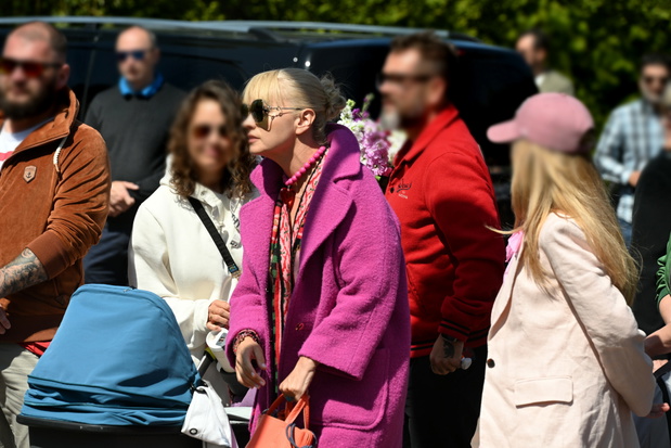 Dorota Szelągowska na pogrzebie Tomasza Jakubiaka