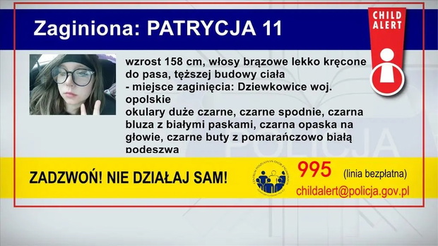 Dramatyczne poszukiwania 11-letniej Patrycji: Child Alert i apel ministra