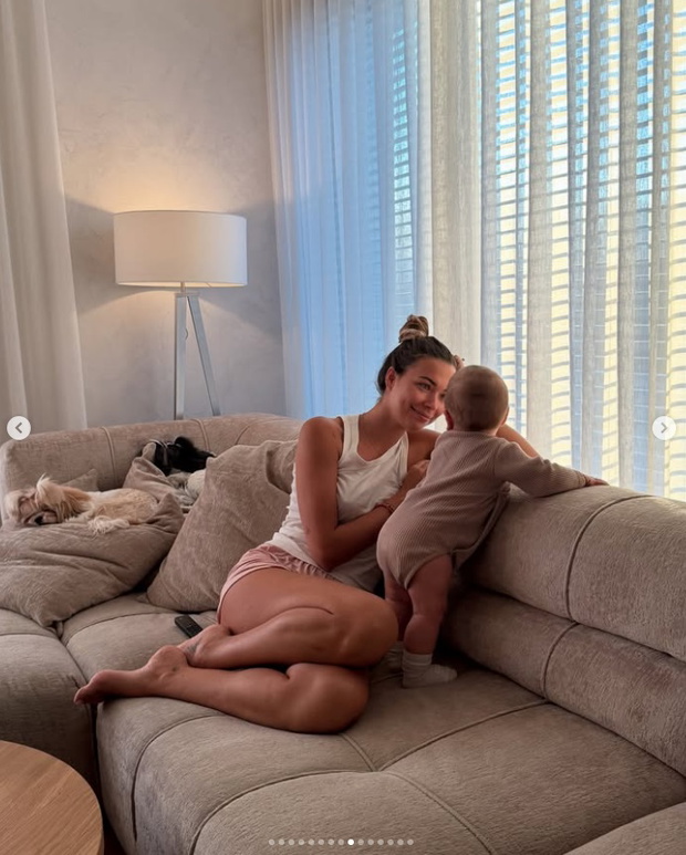 Sandra Kubicka z synkiem