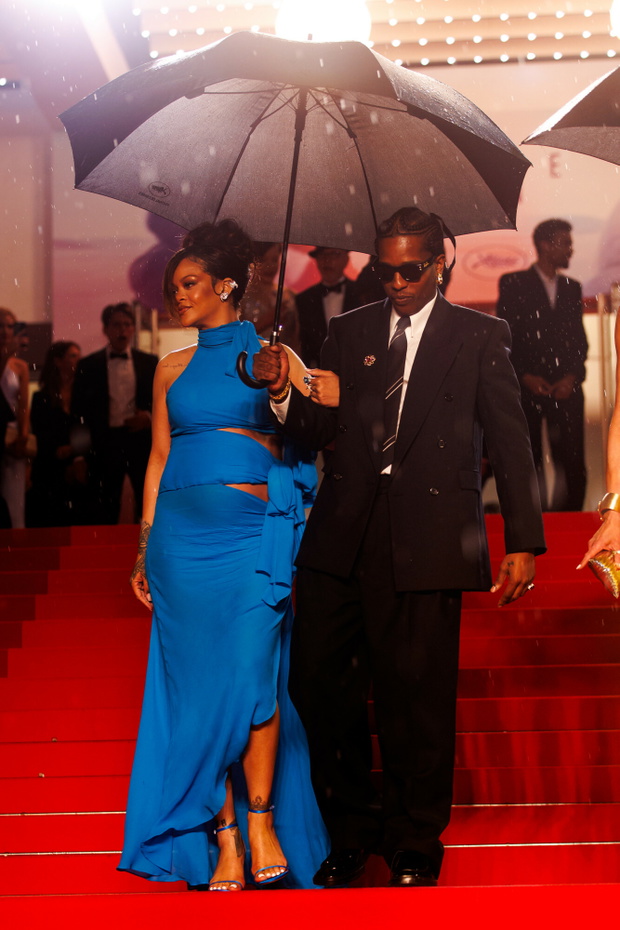Rihanna w ciąży zaskoczyła fanów w Cannes! Towarzyszył jej A$AP Rocky