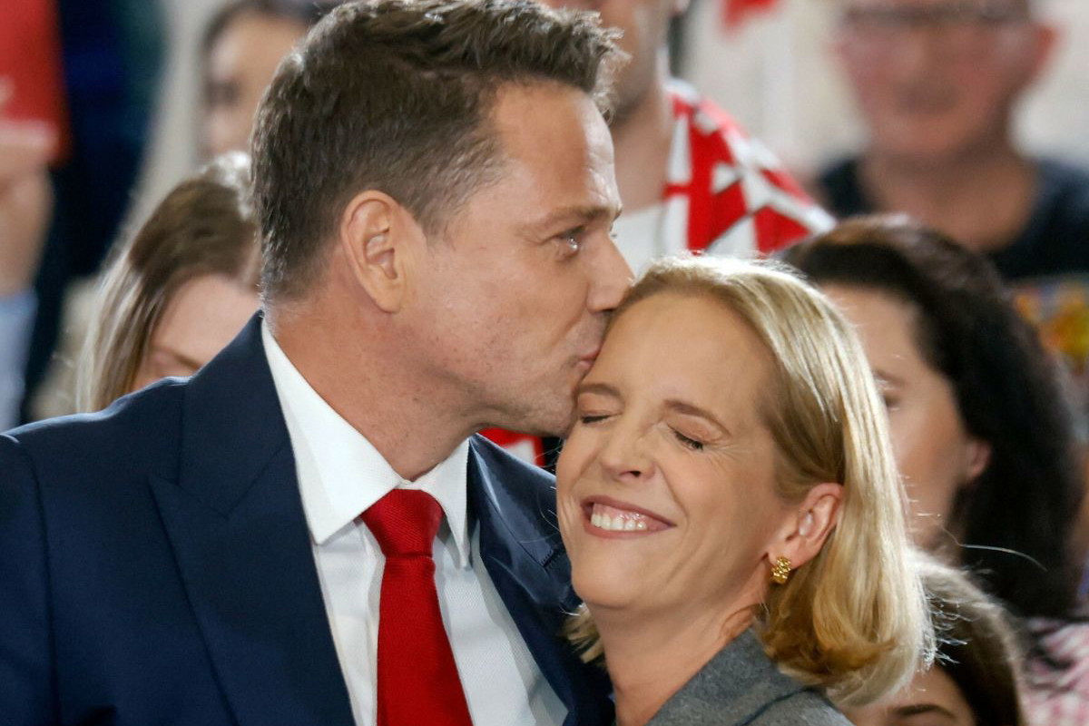 Tak żony Trzaskowskiego i Nawrockiego wspierały ich podczas wyników