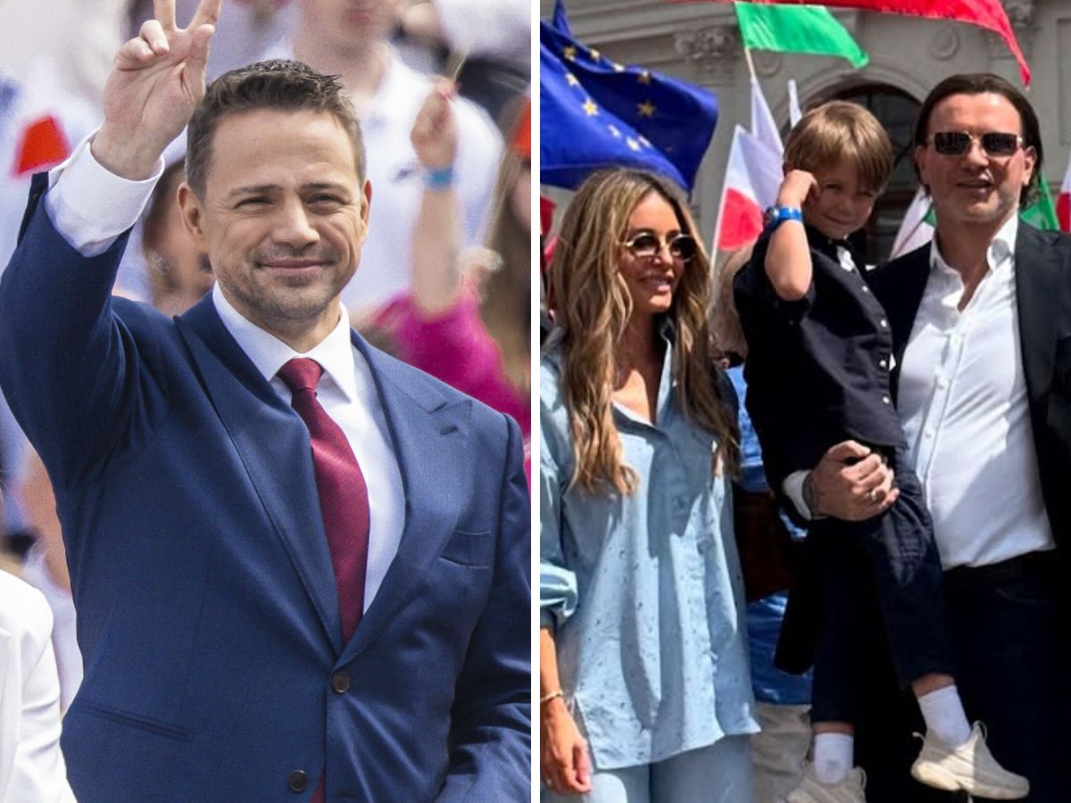 Małgorzata Rozenek z rodziną na Wielkim Marszu Patriotów