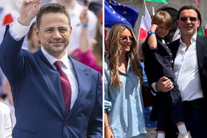 Małgorzata Rozenek z rodziną na Wielkim Marszu Patriotów