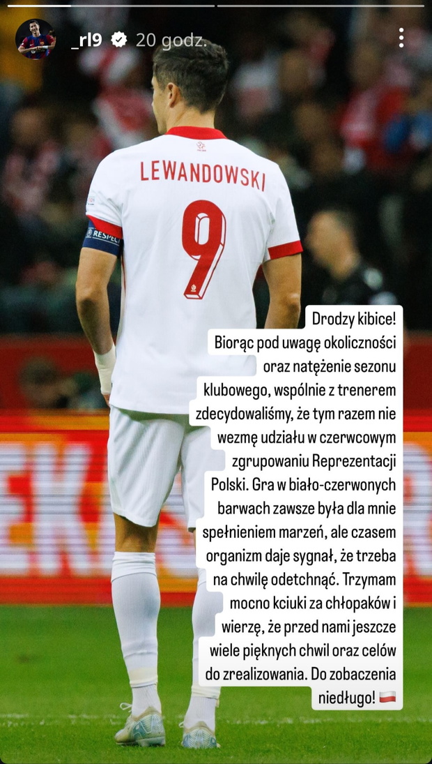Robert Lewandowski znika z reprezentacji