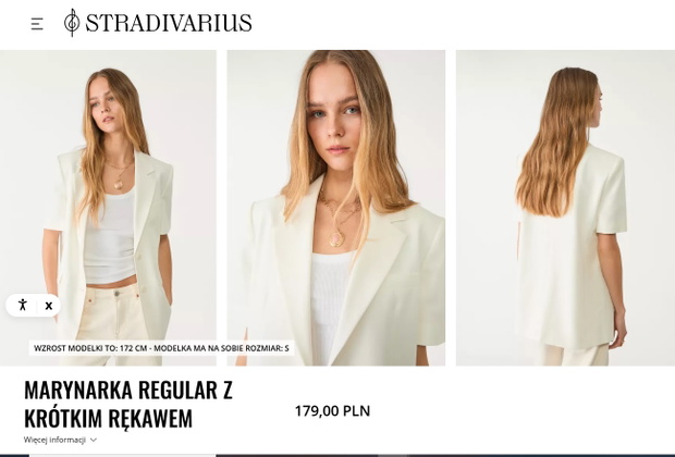 Marynarka na krótki rękaw
