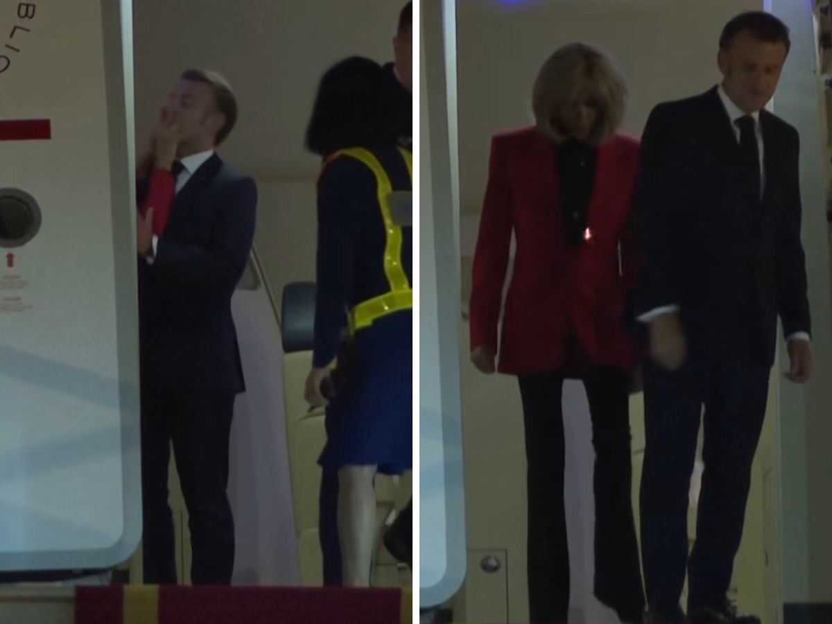 Incydent Emmanuel Macron i jego żony Brigitte