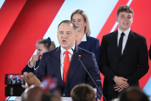 Wieczór wyborczy Karola Nawrockiego - druga tura wyborów prezydenckich 2025
