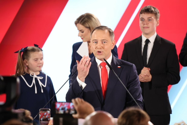 Wieczór wyborczy Karola Nawrockiego - druga tura wyborów prezydenckich 2025