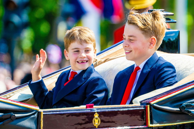Książę Louis i książę George na Trooping the Colour 2025