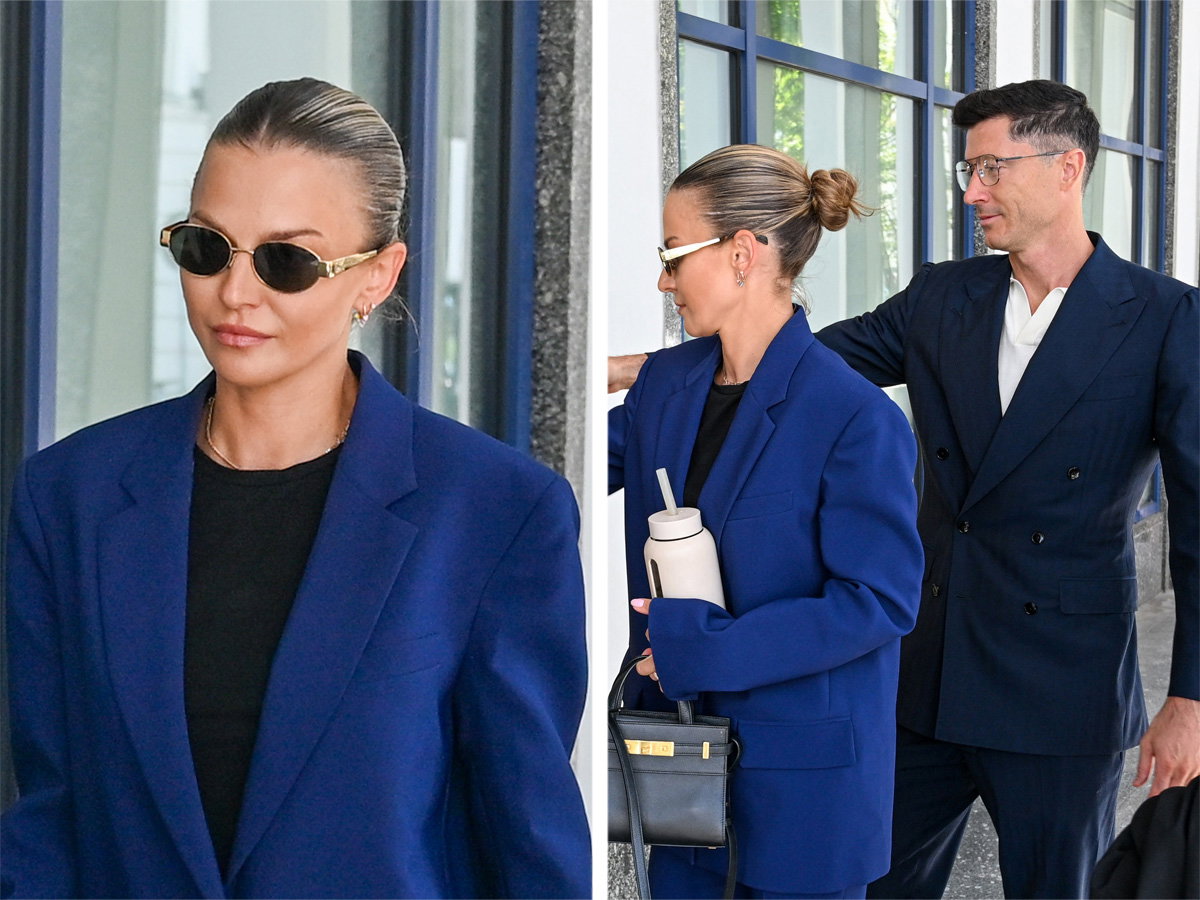 Robert i Anna Lewandowscy przyłapani w sądzie. Mieli posępne miny