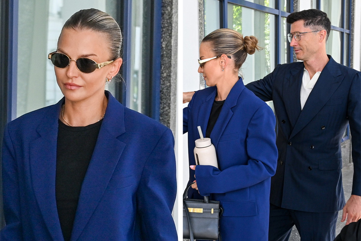 Robert i Anna Lewandowscy przyłapani w sądzie. Mieli posępne miny