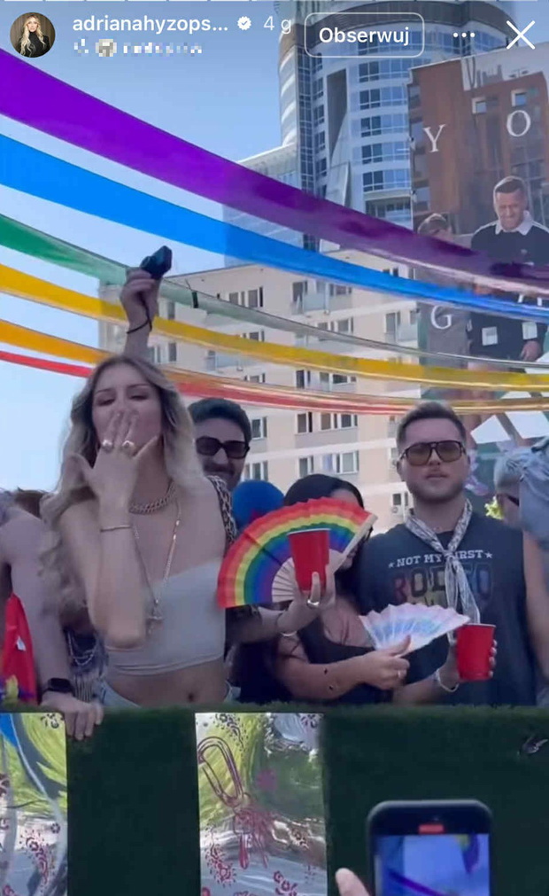 Adriana Hyzopska na Paradzie Równości w Warszawie