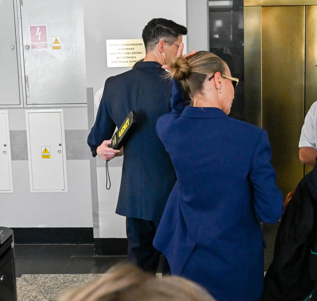 Anna Lewandowska i Robert Lewandowski w sądzie w Warszawie