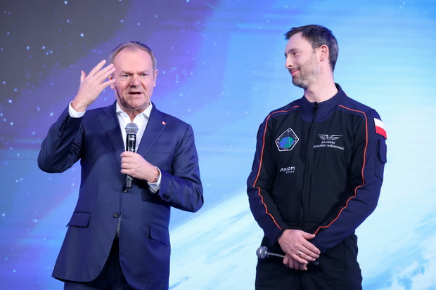 Sławosz Uznański-Wiśniewski  i Donald Tusk
