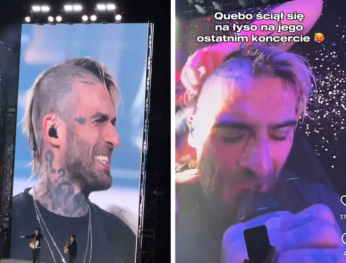 Quebonafide ściął włosy podczas swojego ostatniego koncertu na stadionie! Fani oniemieli, fot: Instagram