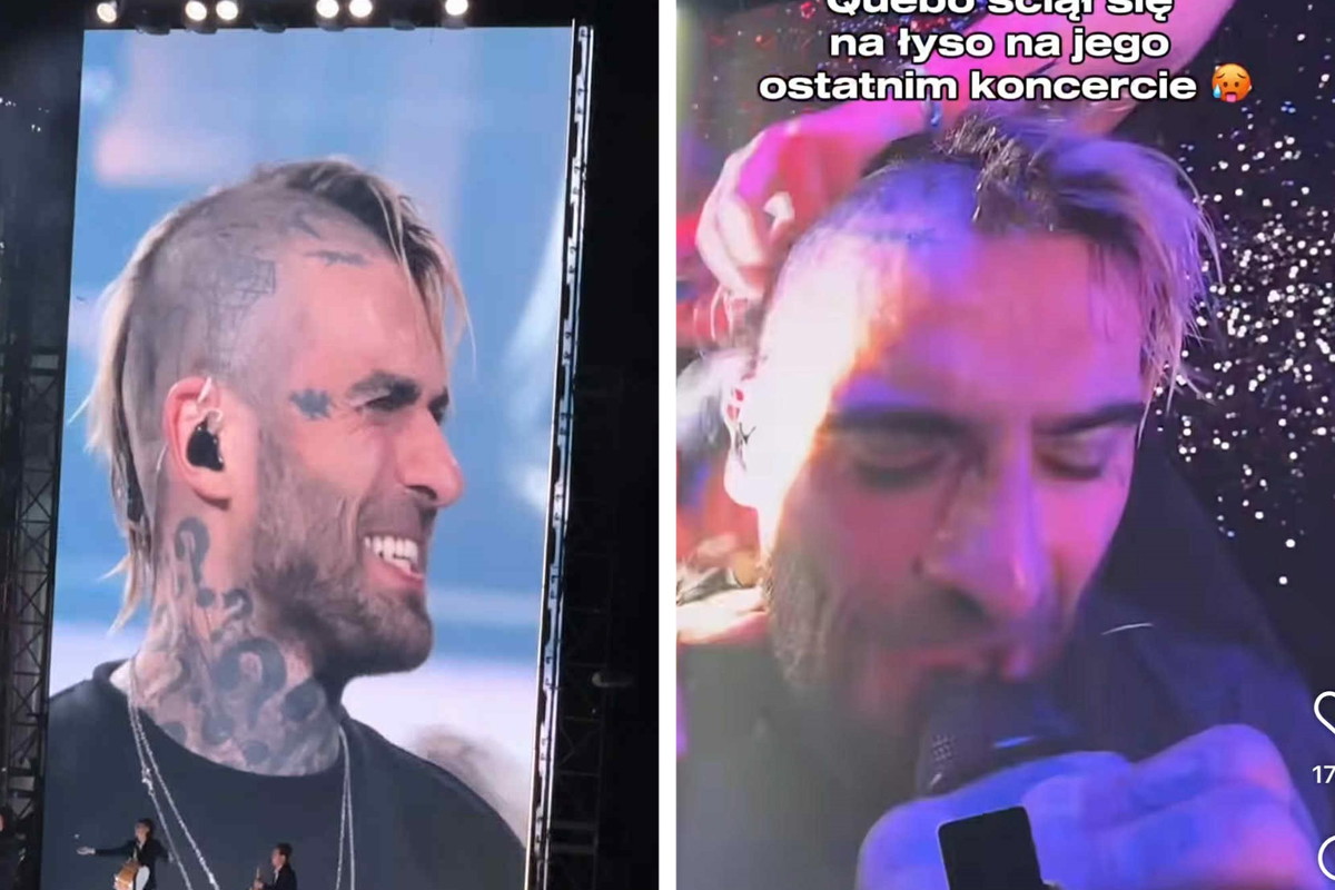Quebonafide ściął włosy podczas swojego ostatniego koncertu na stadionie! Fani oniemieli, fot: Instagram