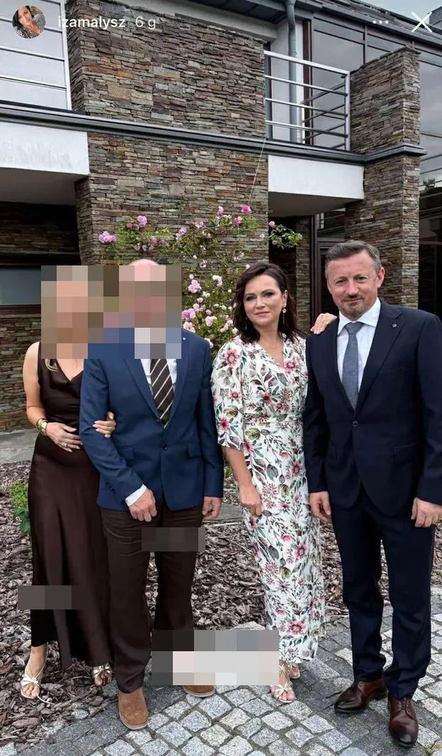 Iza i Adam Małyszowie na weselu Justyny Żyły