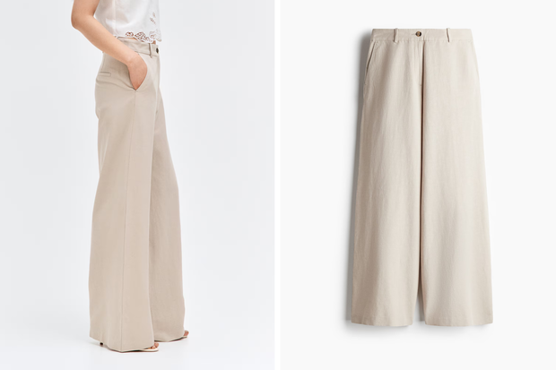 Beżowe spodnie palazzo z H&amp;M za 99,99 złotych