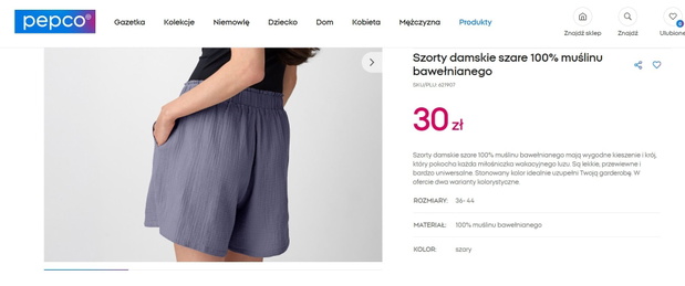 Muslinowy komplet Pepco