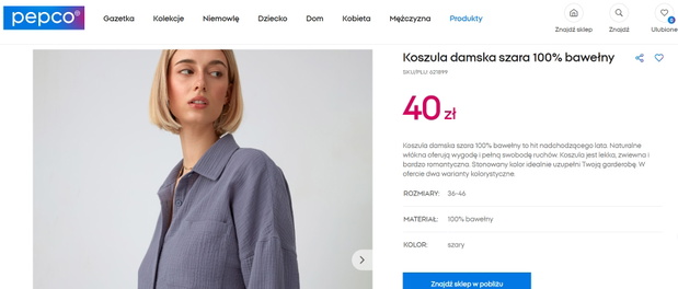 Muslinowy komplet Pepco