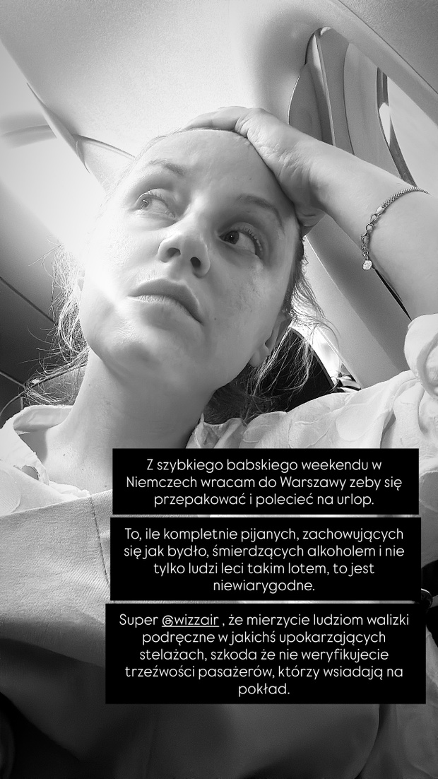 Dantejskie sceny na pokładzie samolotu! Sandra Hajduk grzmi po tym, co tam zobaczyła