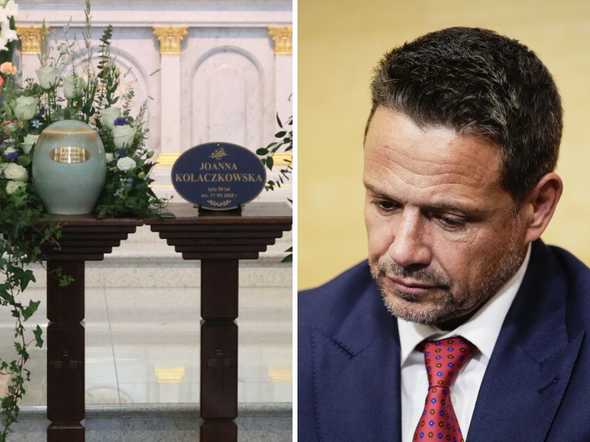 Przejmujący gest Trzaskowskiego na pogrzebie Joanny Kołaczkowskiej
