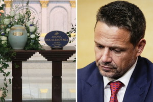 Przejmujący gest Trzaskowskiego na pogrzebie Joanny Kołaczkowskiej