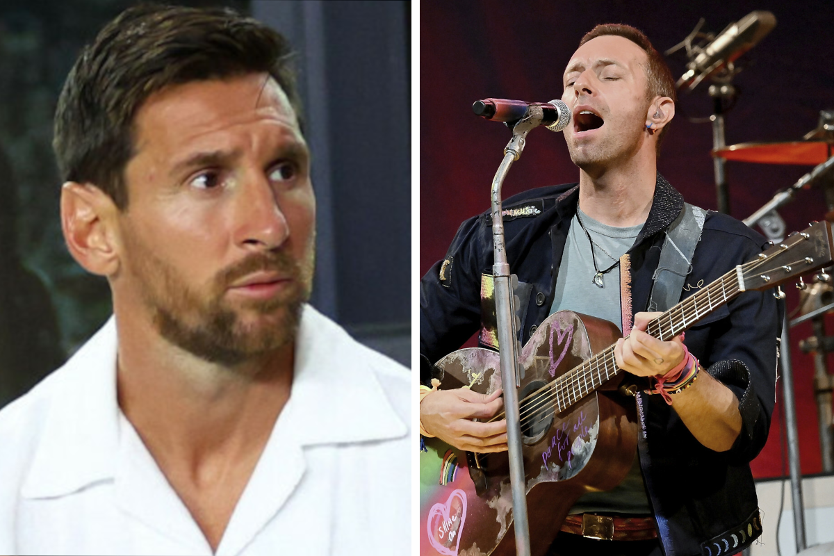 Lionel Messi przyłapany przez "kiss cam" na koncercie Coldplay. Komentarz wokalisty bezcenny