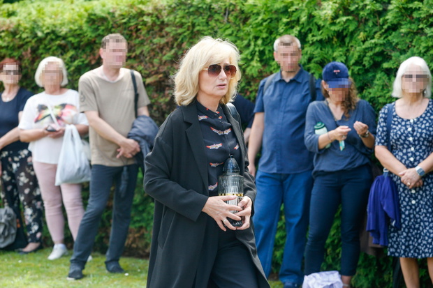 Katarzyna Żak na pogrzebie Joanny Kołaczkowskiej