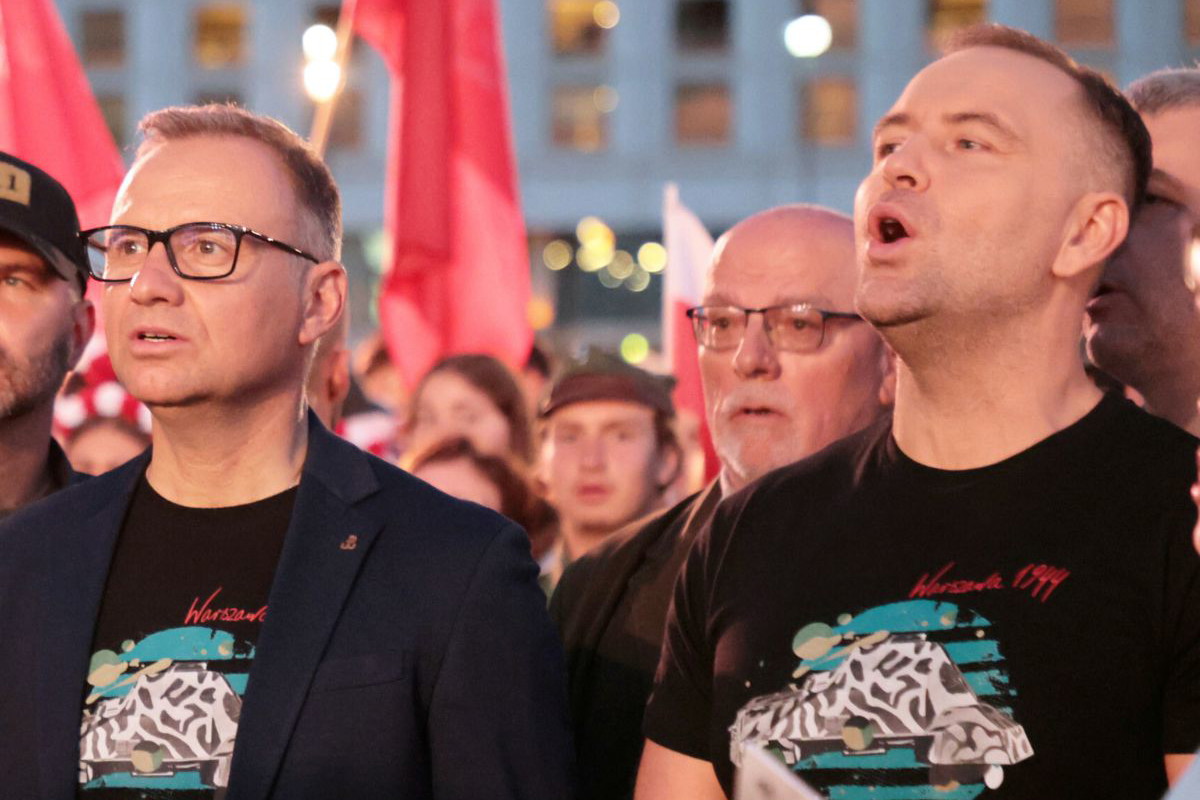 Duda i Nawrocki razem na koncercie