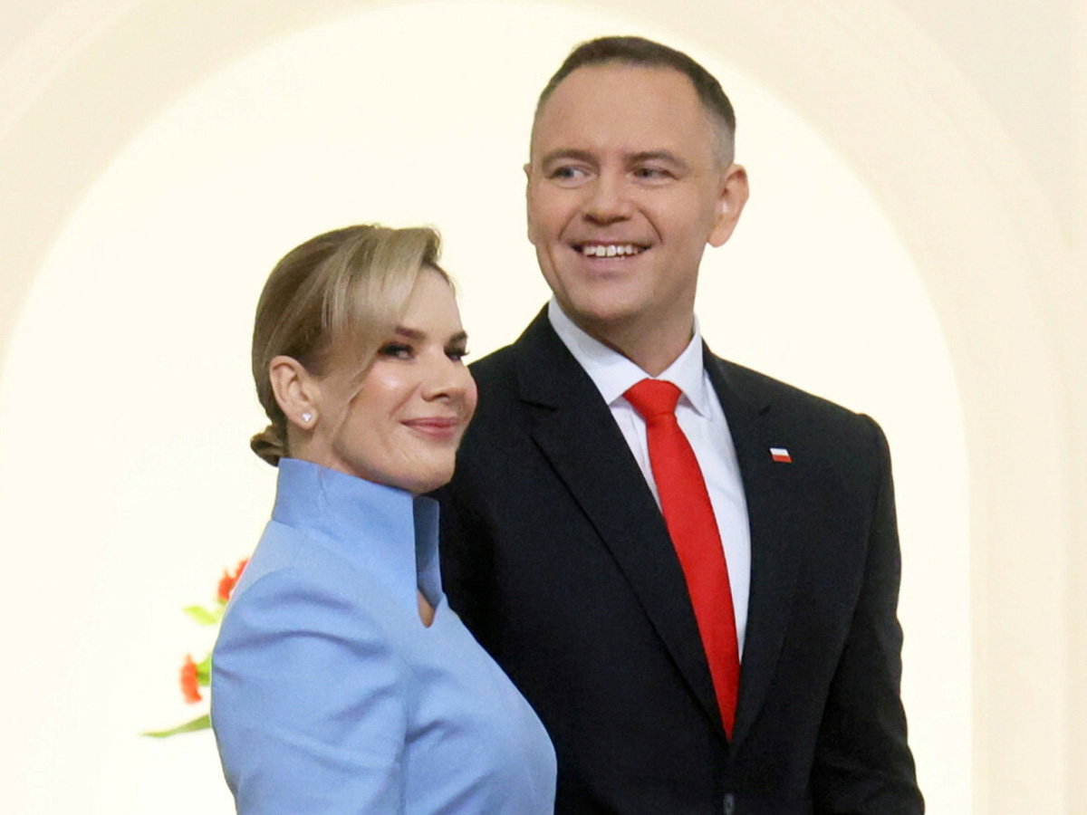 Karol Nawrocki i Marta Nawrocka podczas zaprzysiężenia na prezydenta