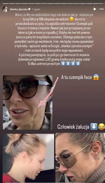 Blanka Lipińska ostrzega przed Ozempikiem