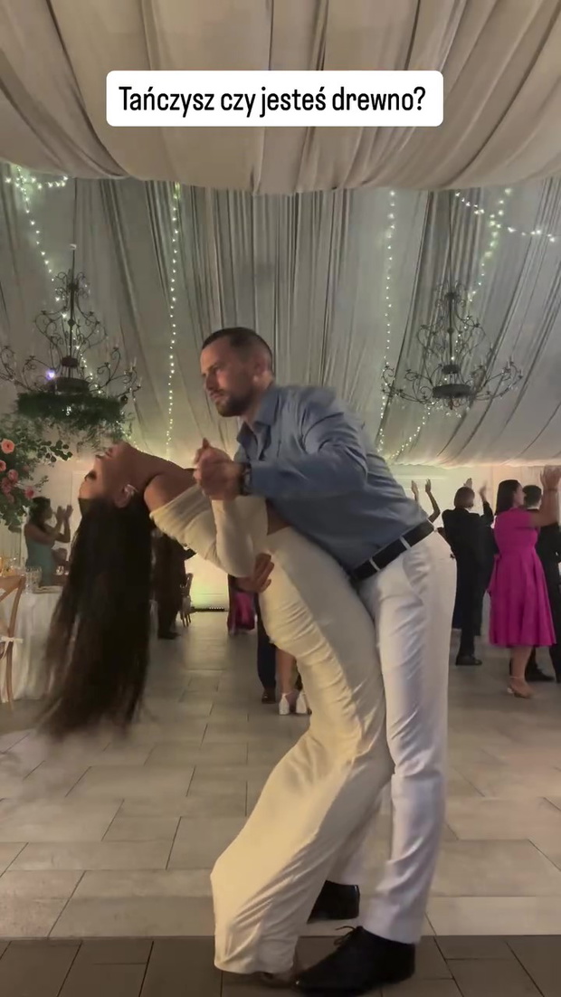 Sylwia Bomba i Grzegorz Collins na weselu
