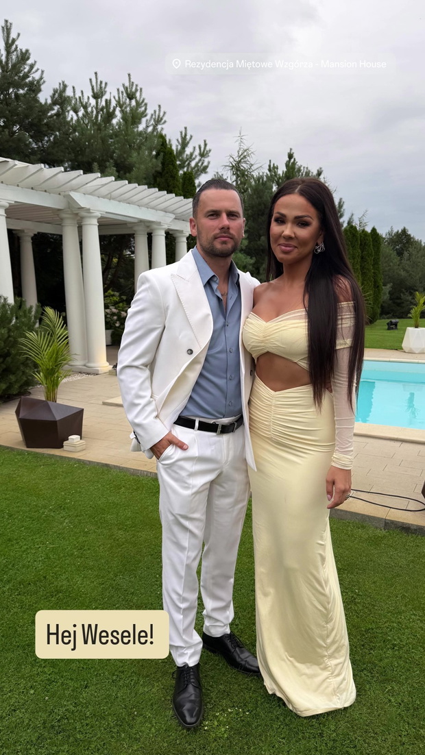 Sylwia Bomba i Grzegorz Collins na weselu