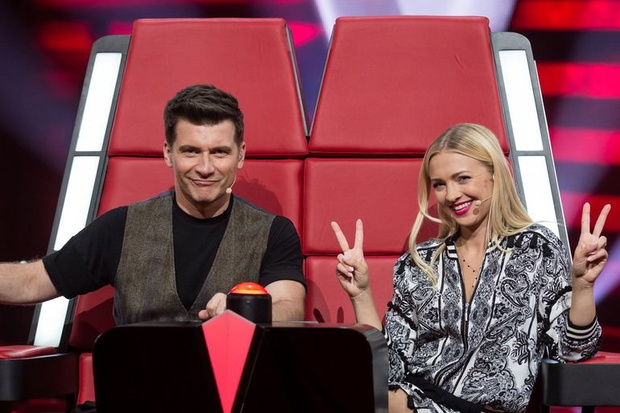 Tomasz Kammel i Barbara Kurdej-Szatan w The Voice Kids