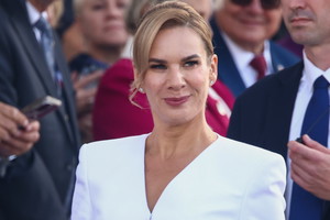 Karol Nawrocki z synami na meczu Lechii Gdańsk. Marta Nawrocka nie pozostała obojętna