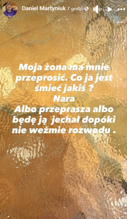 Daniel Martyniuk uderza w żonę, Faustynę