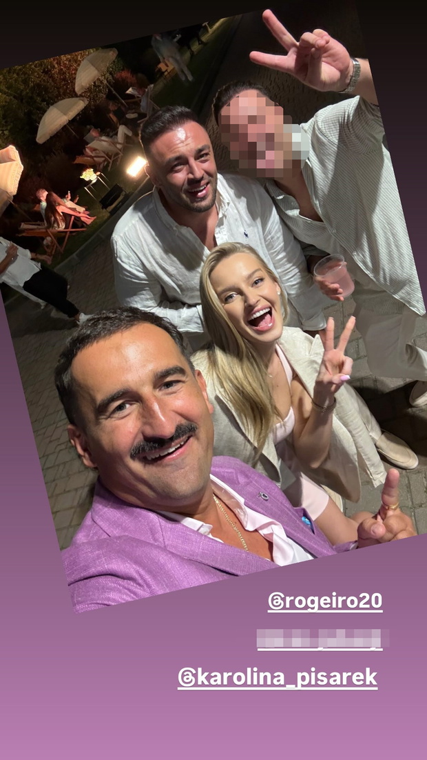 Misiek Koterski, Karolina Pisarek i Roger Salla na urodzinach Marka Zimniaka