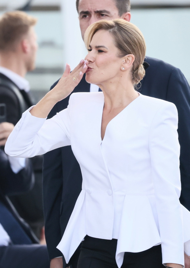 Karol Nawrocki z synami na meczu Lechii Gdańsk. Marta Nawrocka nie pozostała obojętna