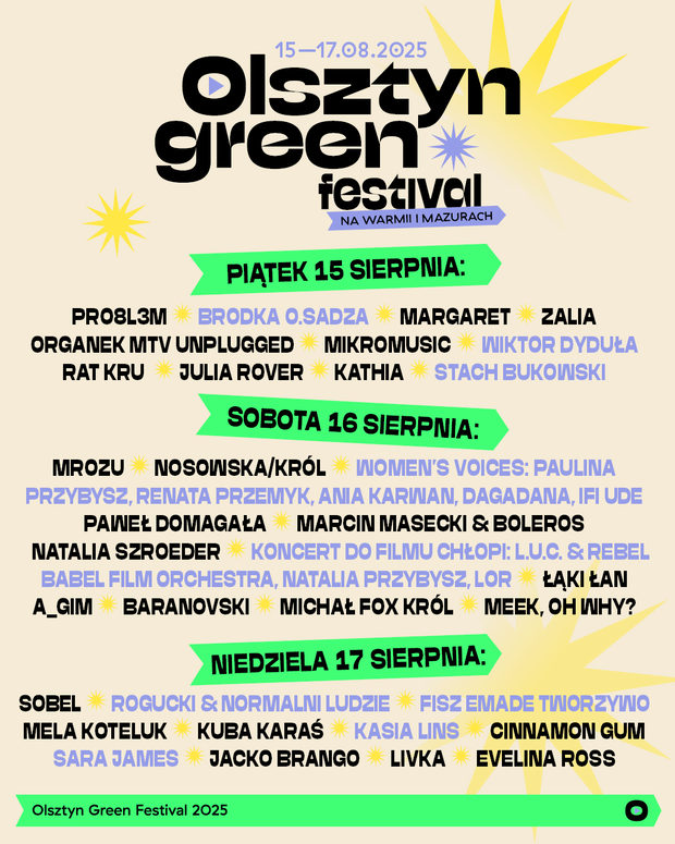 Olsztyn Green Festival 2025 - line up