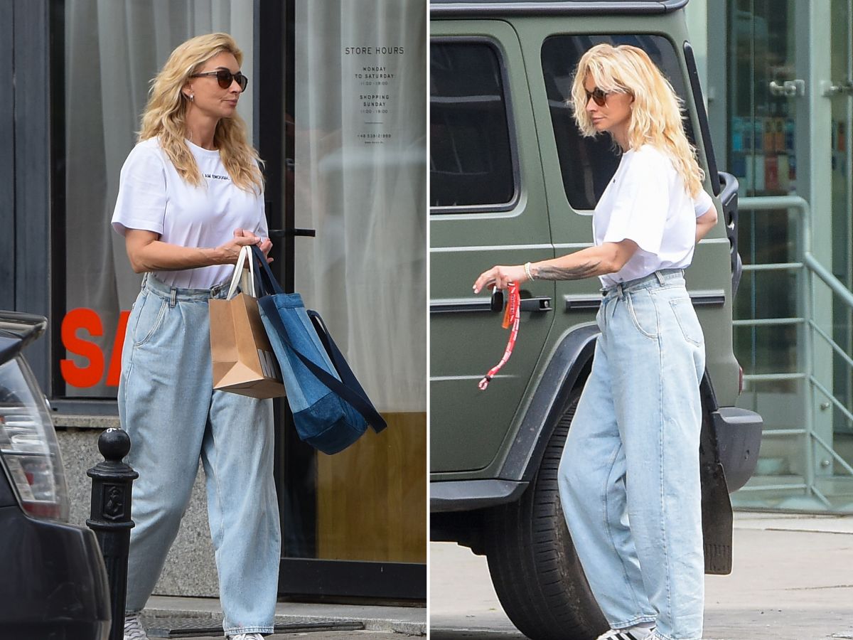 "Balloon jeans" zaleją ulice jesienią 2025. Martyna Wojciechowska już je ma