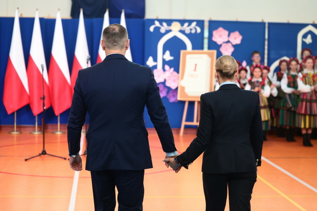 Para prezydencka na inauguracji roku szkolnego w Wolanowie
