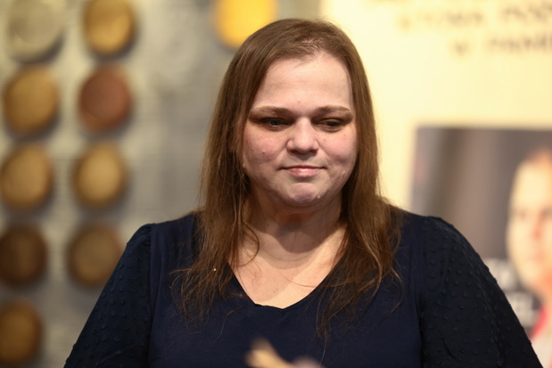 Agata Wróbel na premierze książki