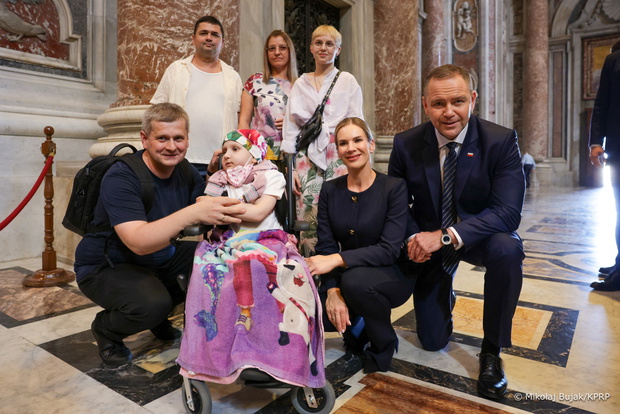 Karol Nawrocki i Marta Nawrocka w Watykanie
