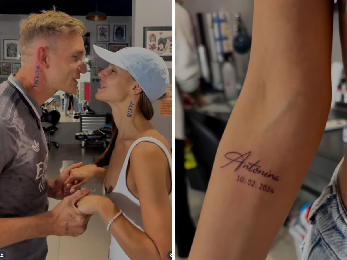 Paulina i Jakub Rzeźniczak wspólne tatuaże