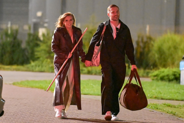 Agnieszka Kaczorowska i Marcin Rogacewicz po pierwszym odcinku "Tańca z Gwiazdami"